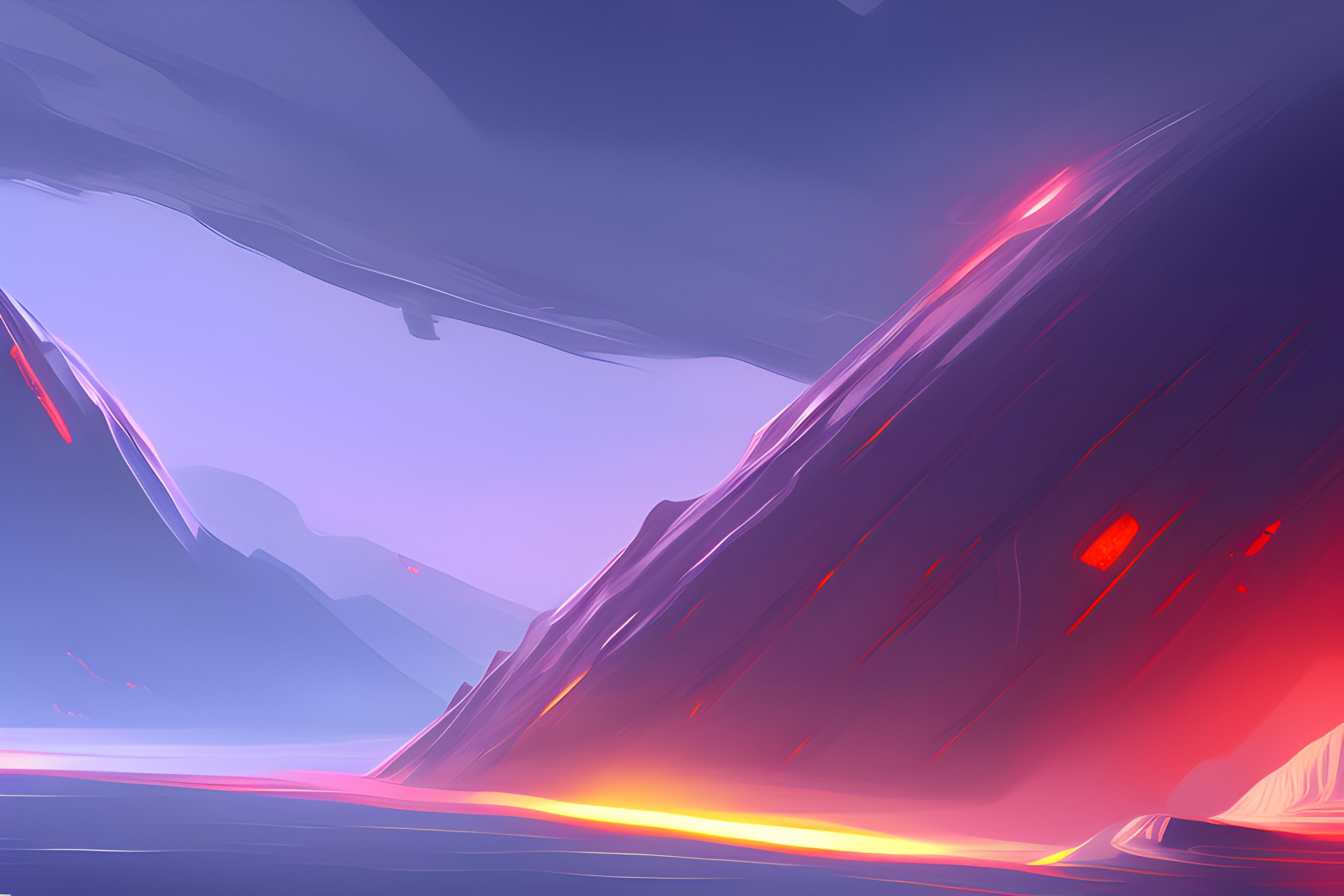 un fon d'écran en  3440 x 1440  lave, magma orange rouge realiste